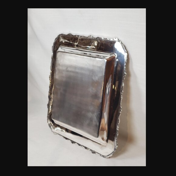 Vintage Wm Rogers Silver-Plated Serving Platter - Old English Reproduction - Picture 5 of 7